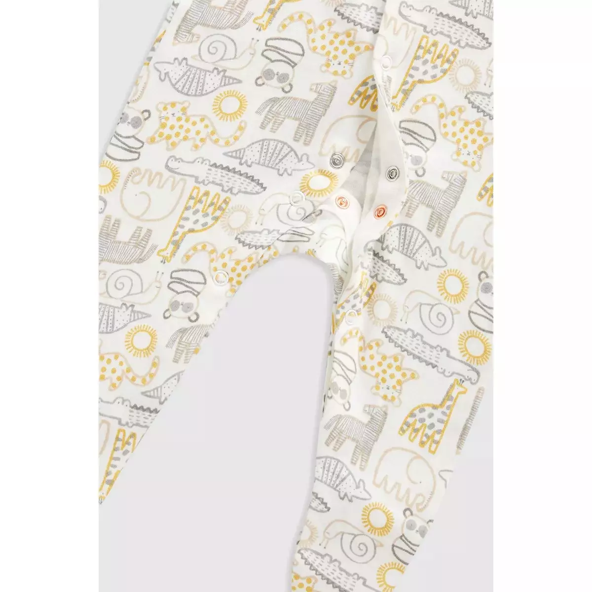 Mothercare Safari Baby Sleepsuits - 3 Pack - Set Pakaian Tidur Bayi Laki-laki (Kuning)