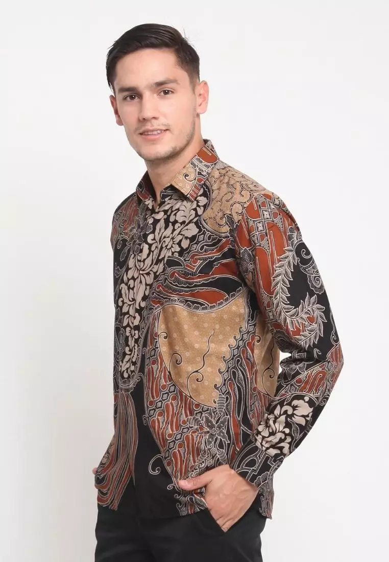 Seno Kemeja Batik Pria Premium Slimfit Modern Lengan Panjang