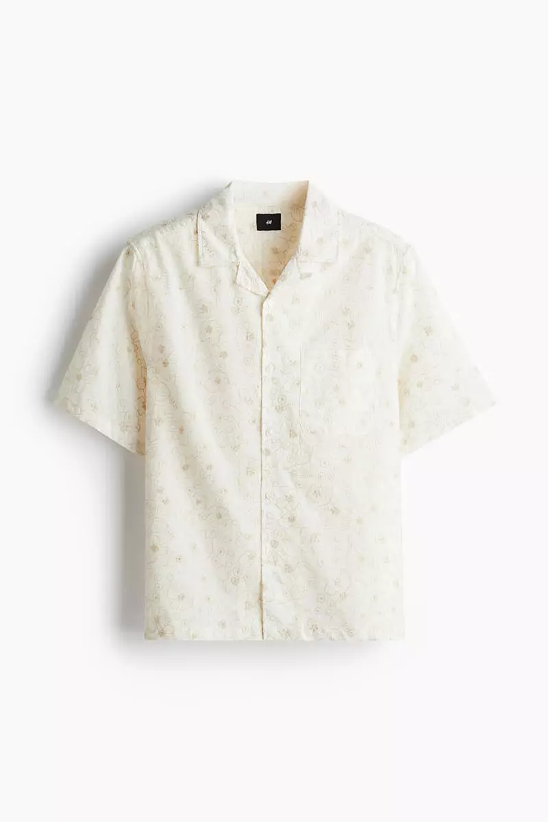 Regular Fit Embroidered resort shirt