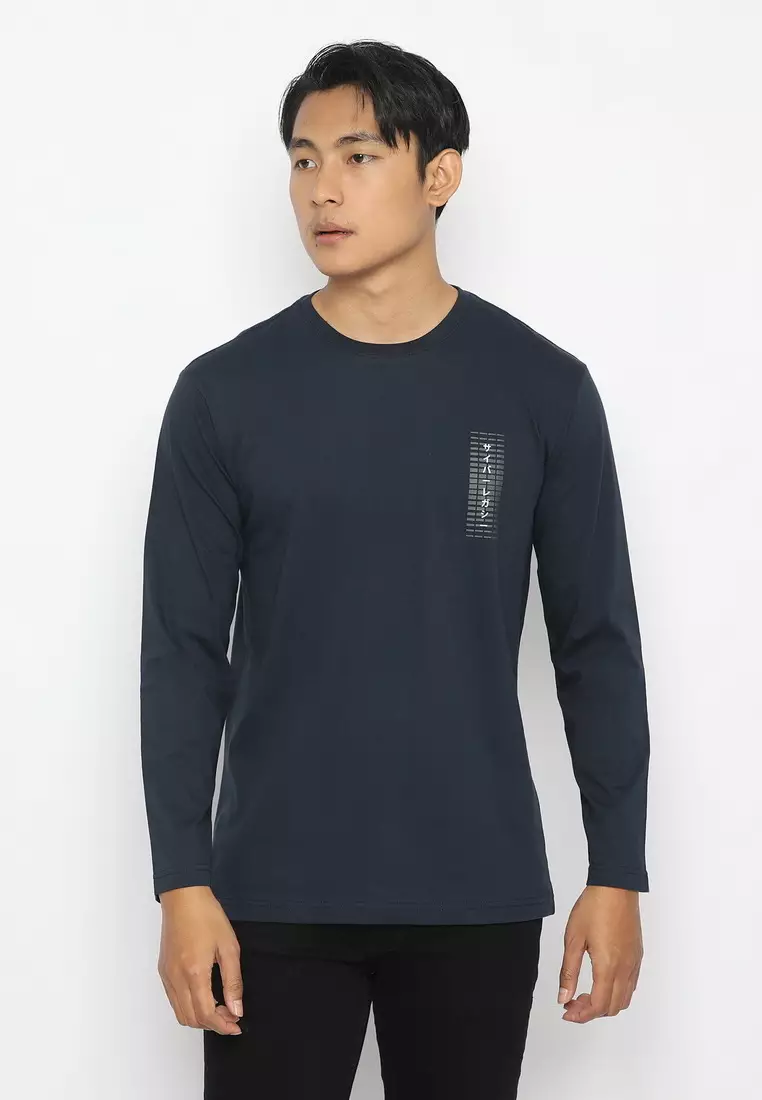 XTRAORDINARY (XO) T-Shirt Cotton Combed Lengan Panjang Pria 2073290083