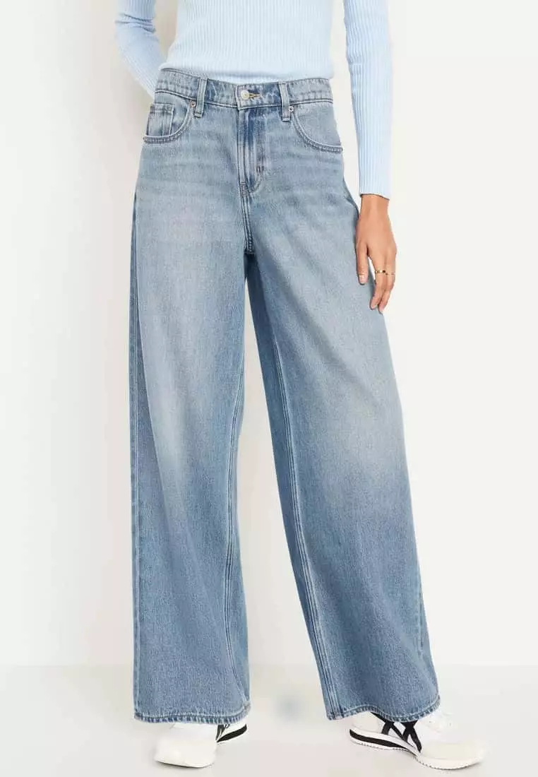 Buy Old Navy Mid-Rise Baggy Wide-Leg Jeans For Women 2025 Online