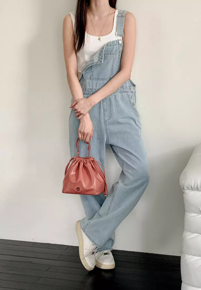 CHERRY Vegan Leather Crossbody Bag Pink