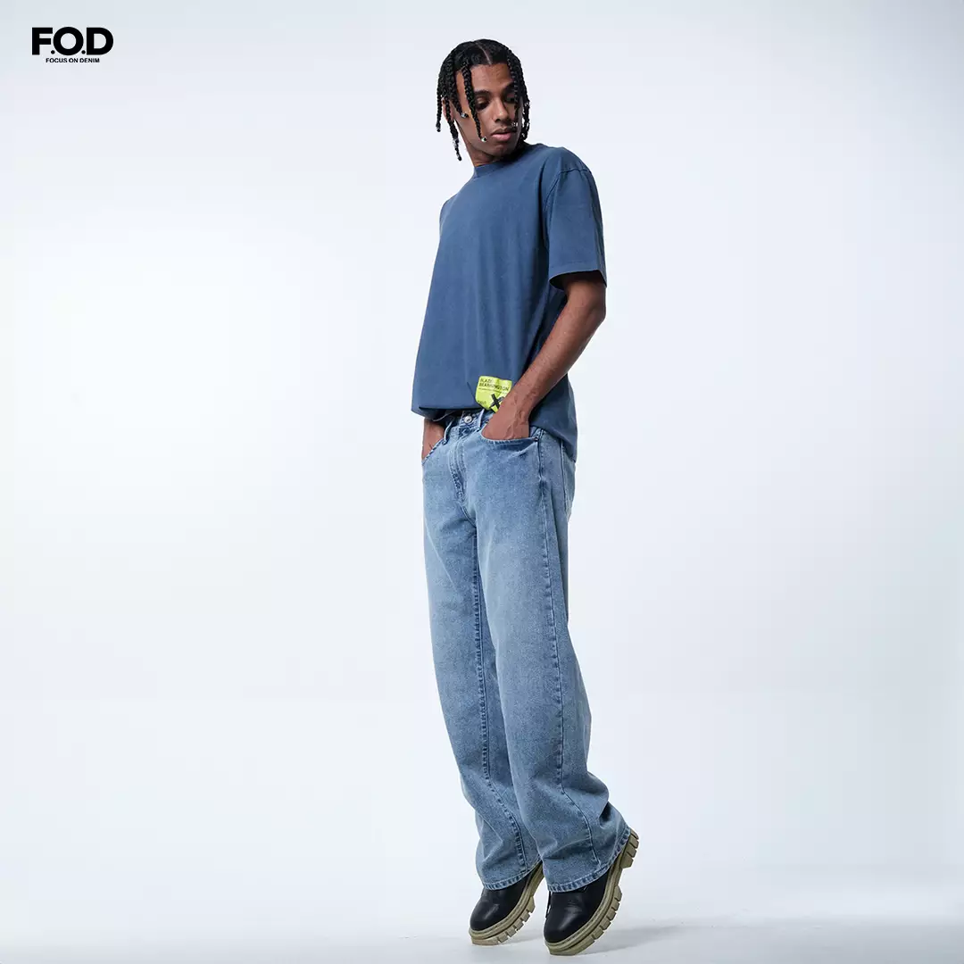 Celana Jeans Unisex Hoshi Light Blue