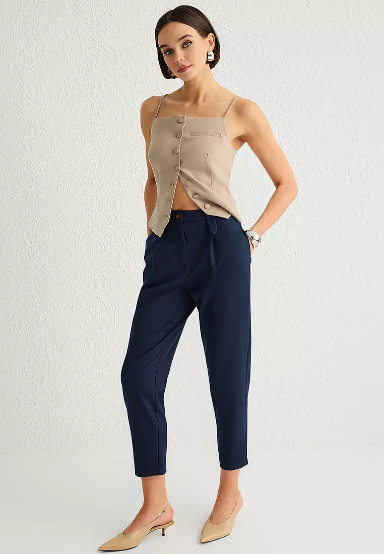 High Waist Crop Trousers