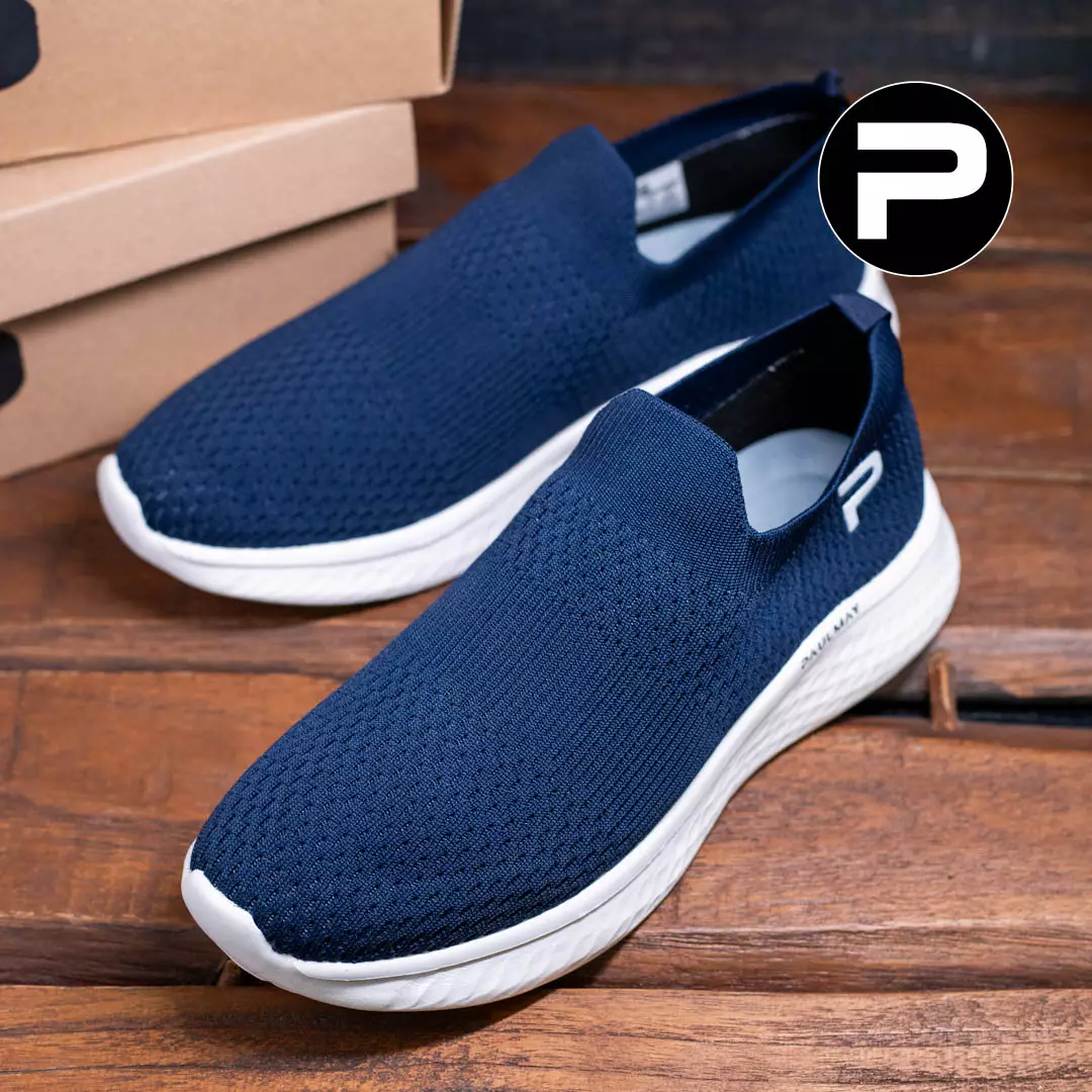 PAULMAY - Sepatu Slip On Running Pria Go Walk - Navy