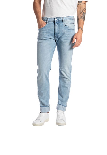 REPLAY blue REPLAY SLIM FIT ANBASS JEANS 7A231AAD8342E6GS_1
