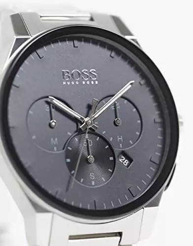 Hugo boss silver mens watch clearance
