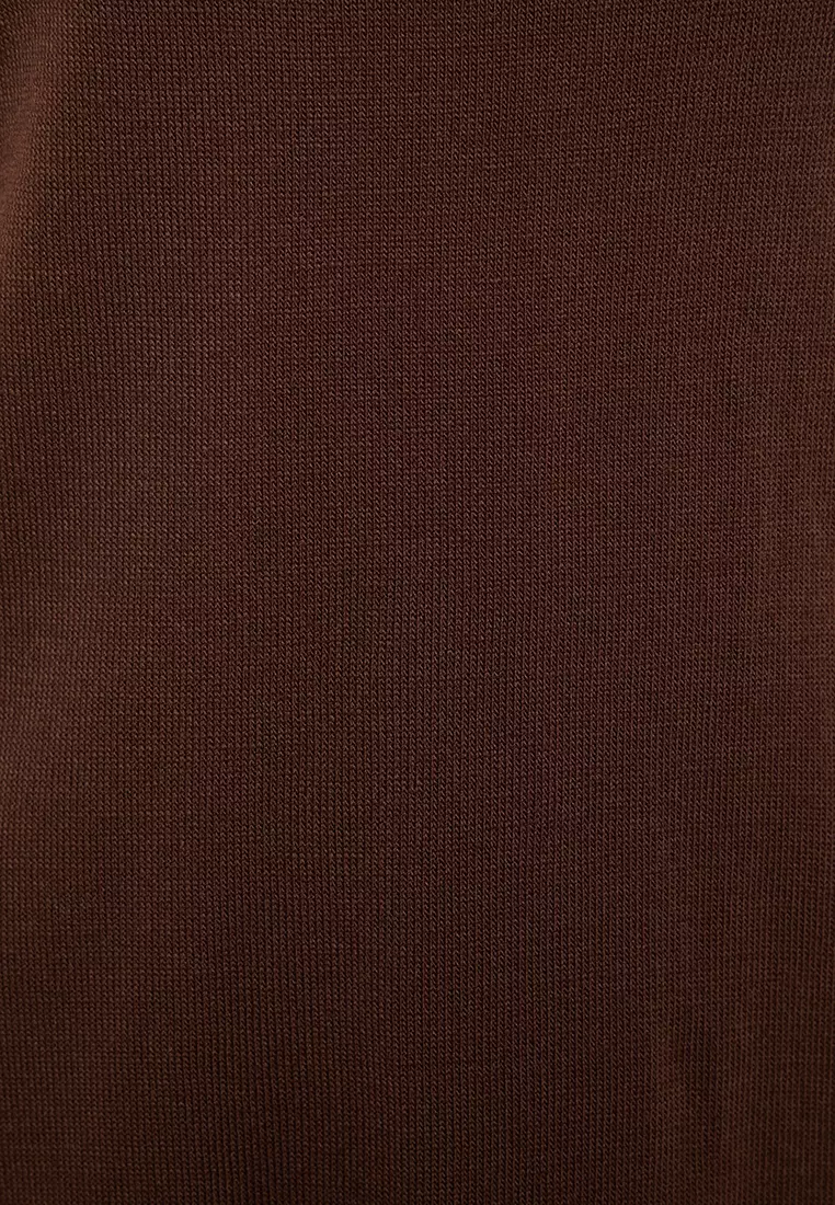 Plus Size Cut Out Top & Elastic Pants Set