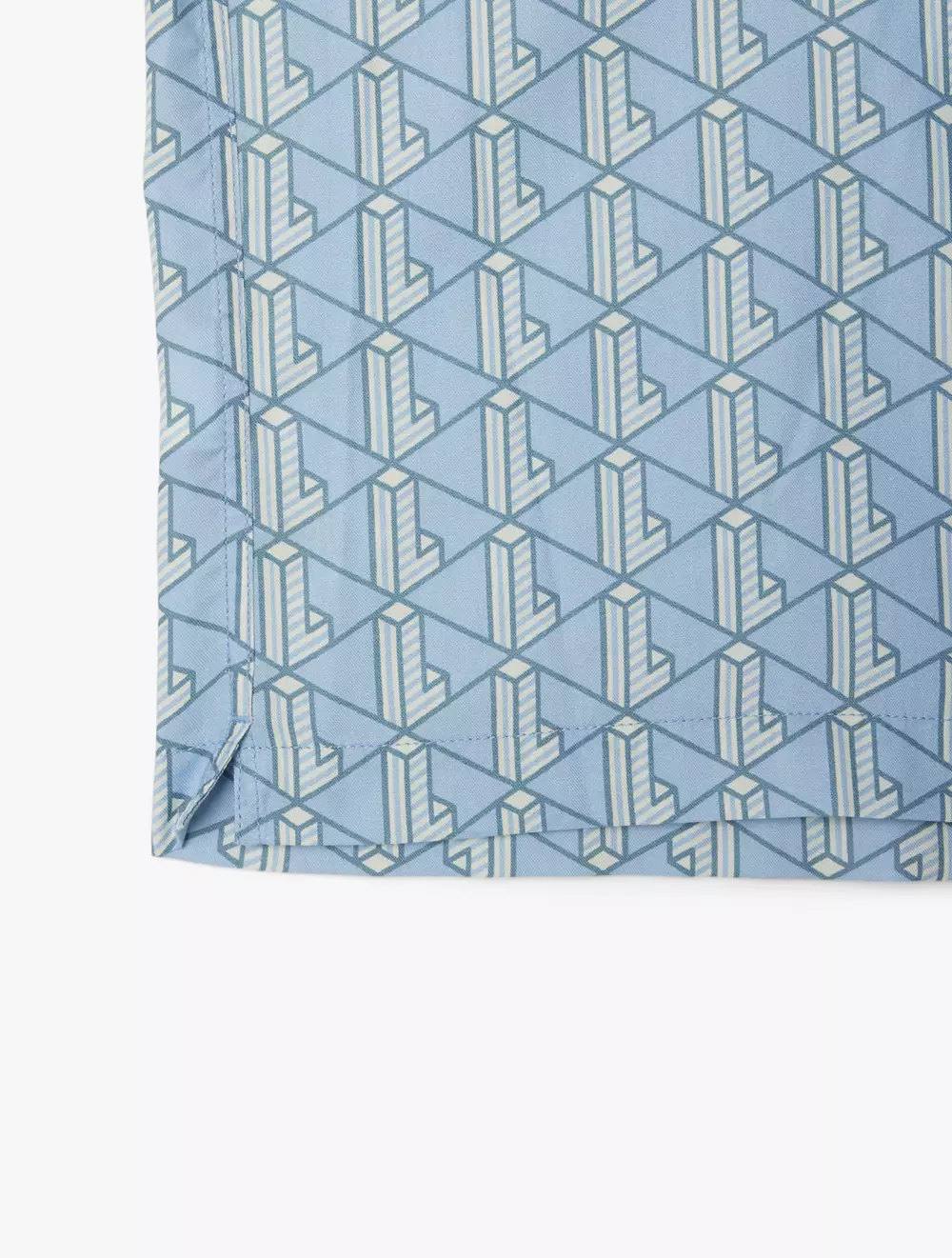 Straight Cut Monogram Shirt - Blue