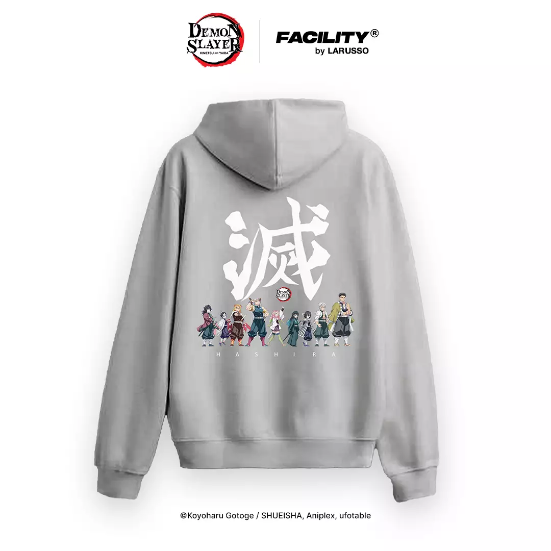 FACILITY Demon Slayer - The Hashiras Hoodie - Melange Grey