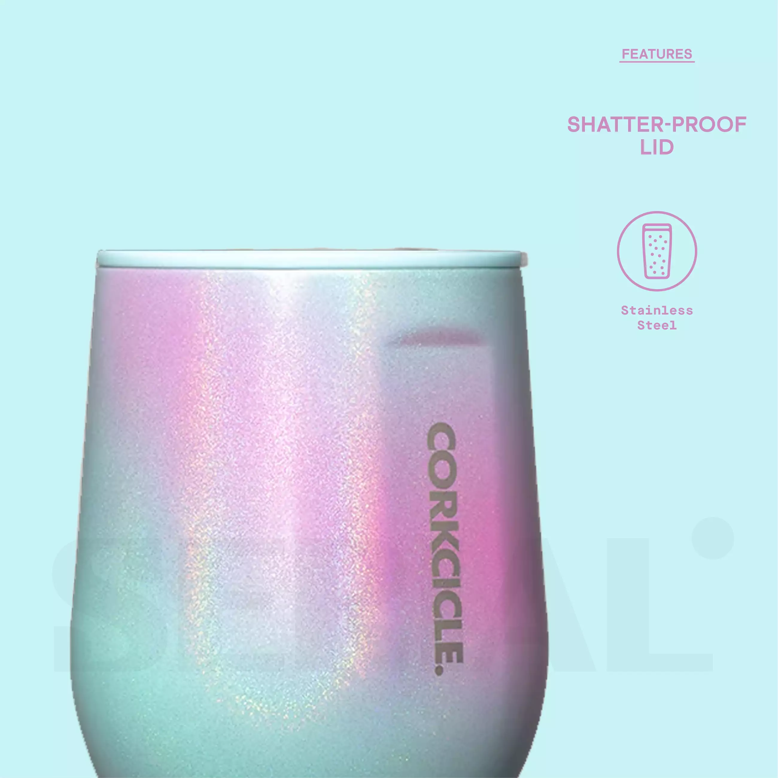 CORKCICLE Stemless 12oz - Unicorn Wonderland