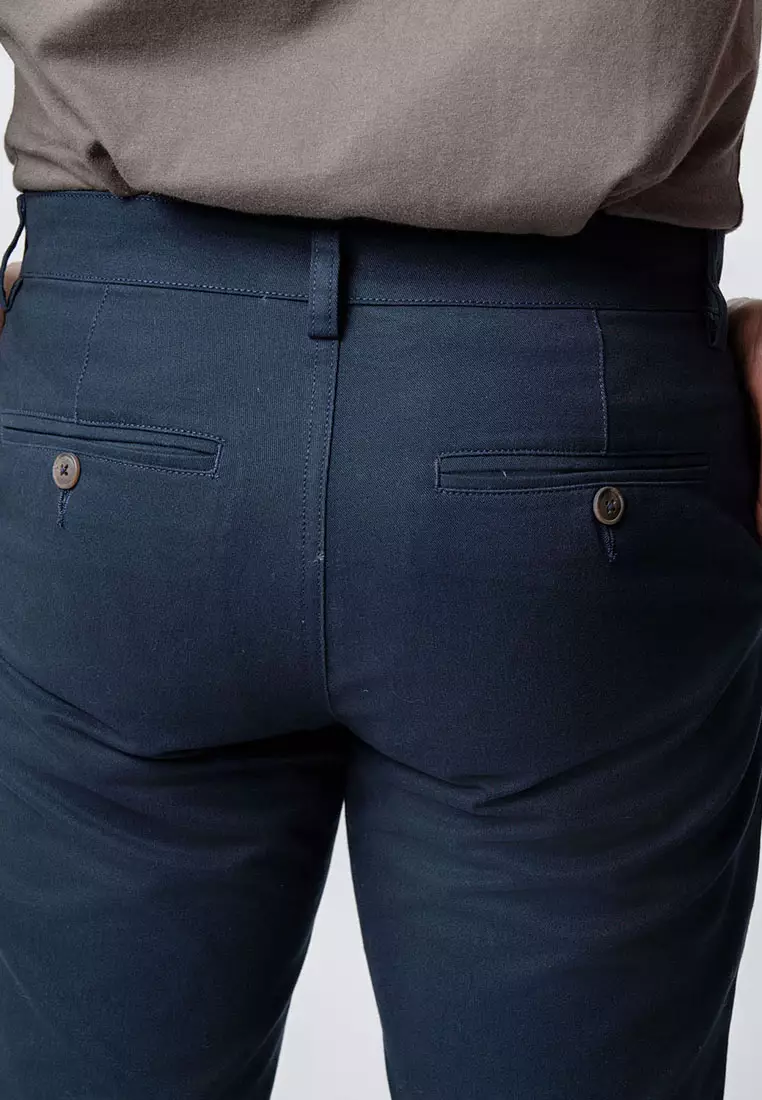 Regular Straight Fit Chino Cotton Twill Navy
