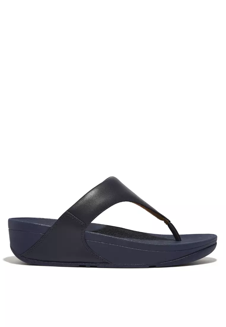 FitFlop LULU Women s Leather Toe Post Sandals Deepest Blue I88 A15
