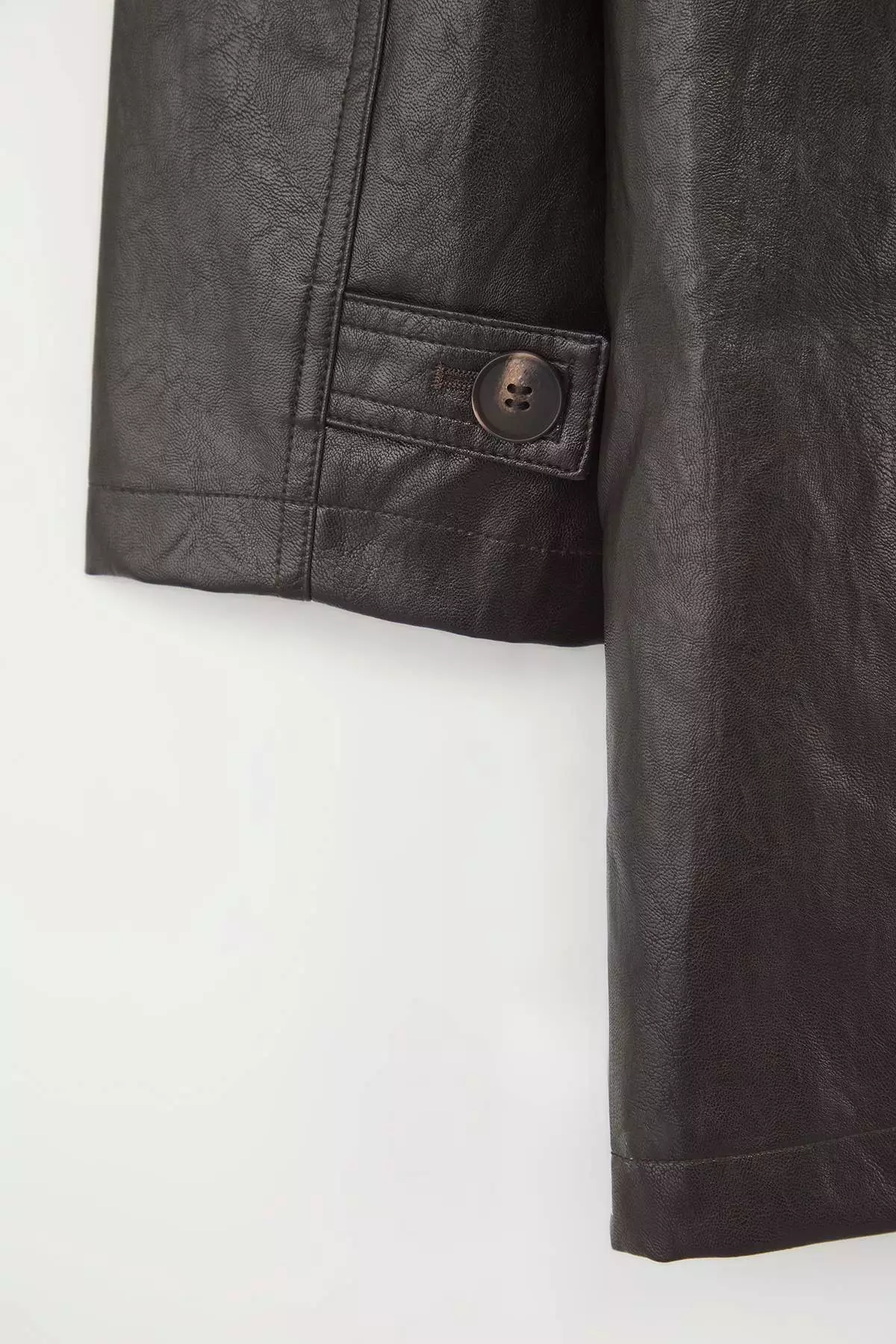 Faux Leather Oversize Midi Trench Coat