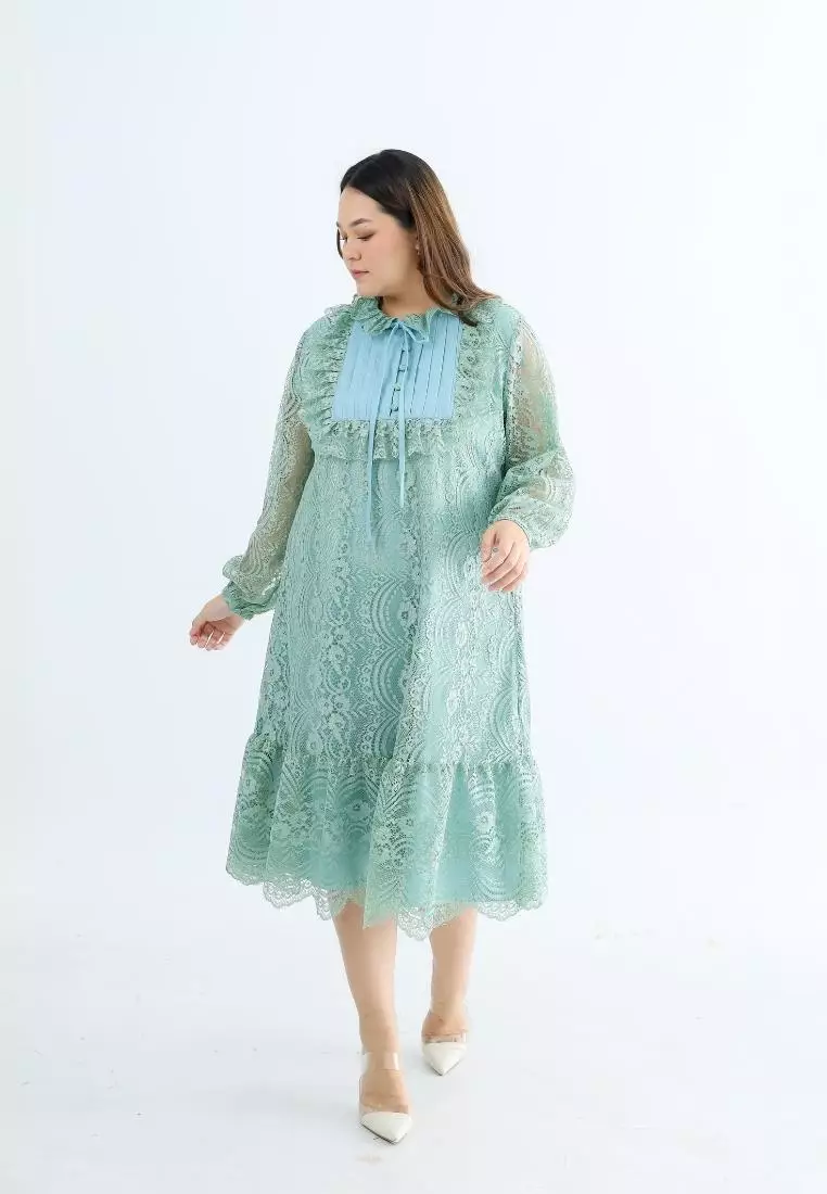 Plus Size Party Dress New Antoinette Mint