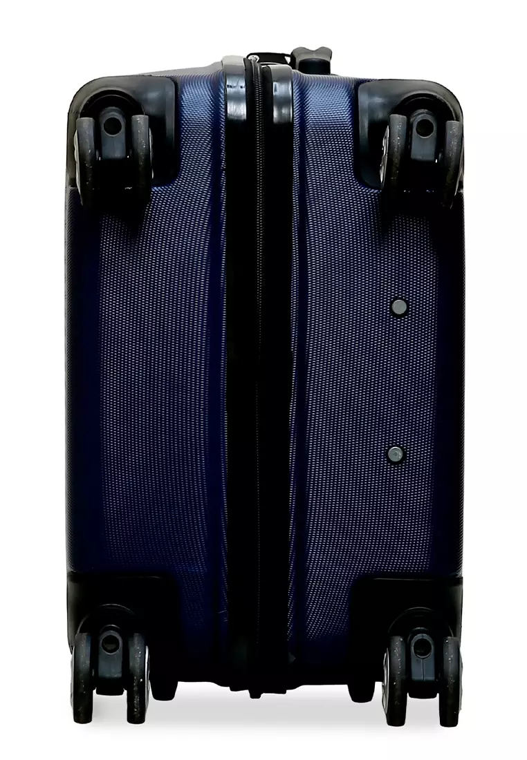 Isvara Tas Koper Hardcase One Set Unisex Large Compartment Suitcase Code Lock System Material ABS+PVC Coated ORIGINAL - Navy