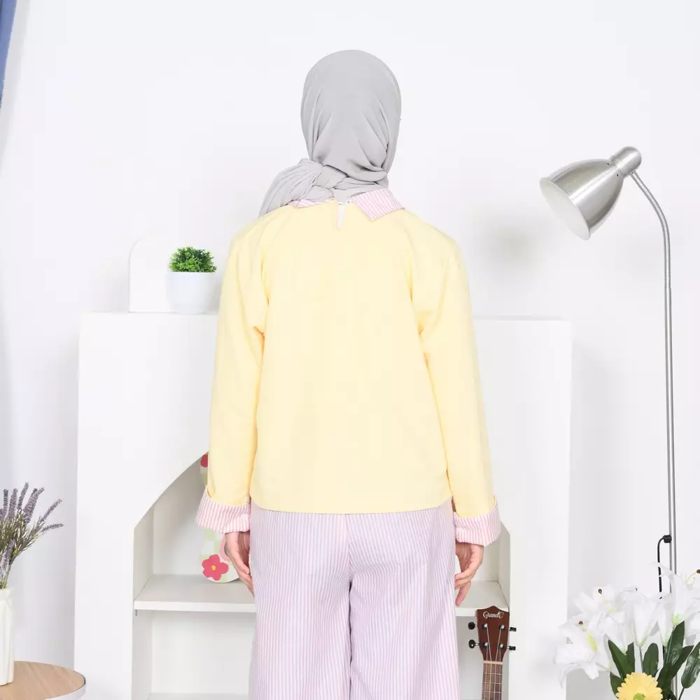 Sisi Knit Blouse - Soft Yellow M19833 R59S3