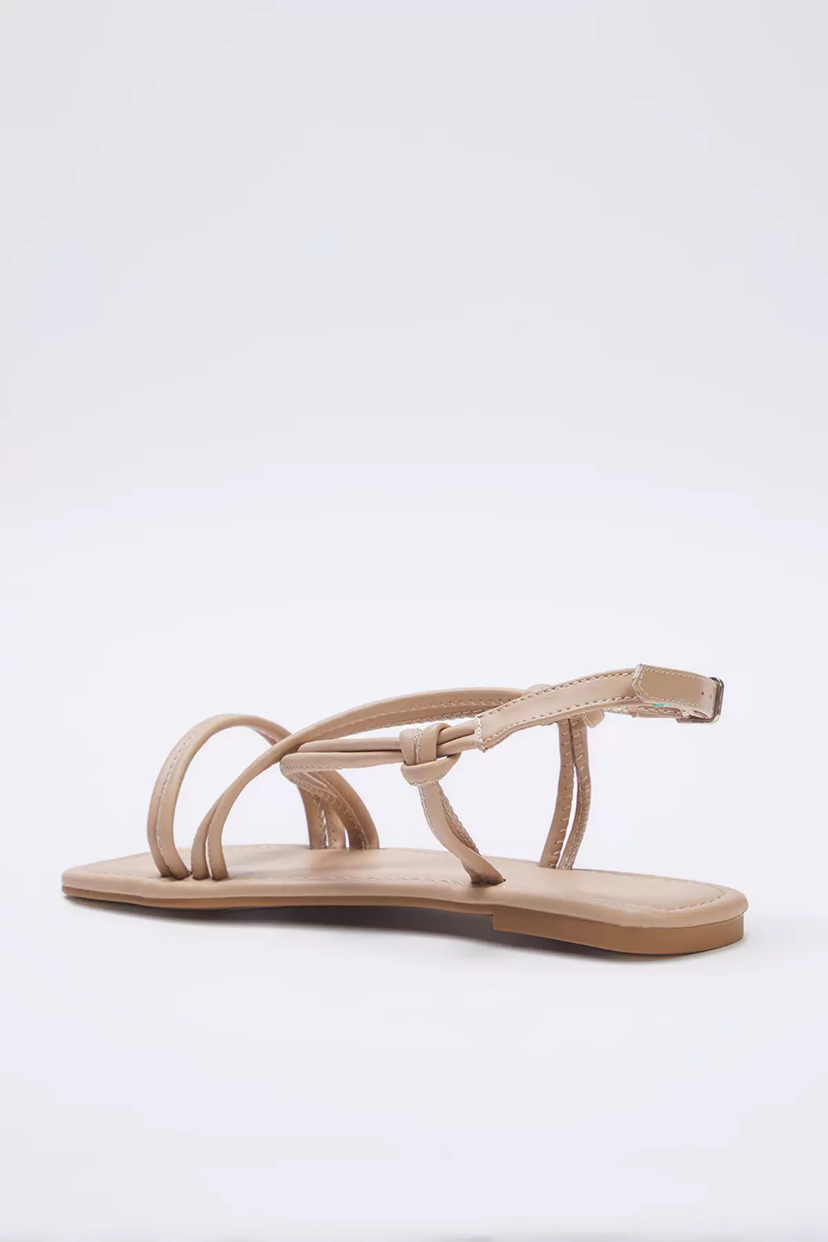 Nude Ankle Strap Thin Band Women's Sandals Takss25Sd00047