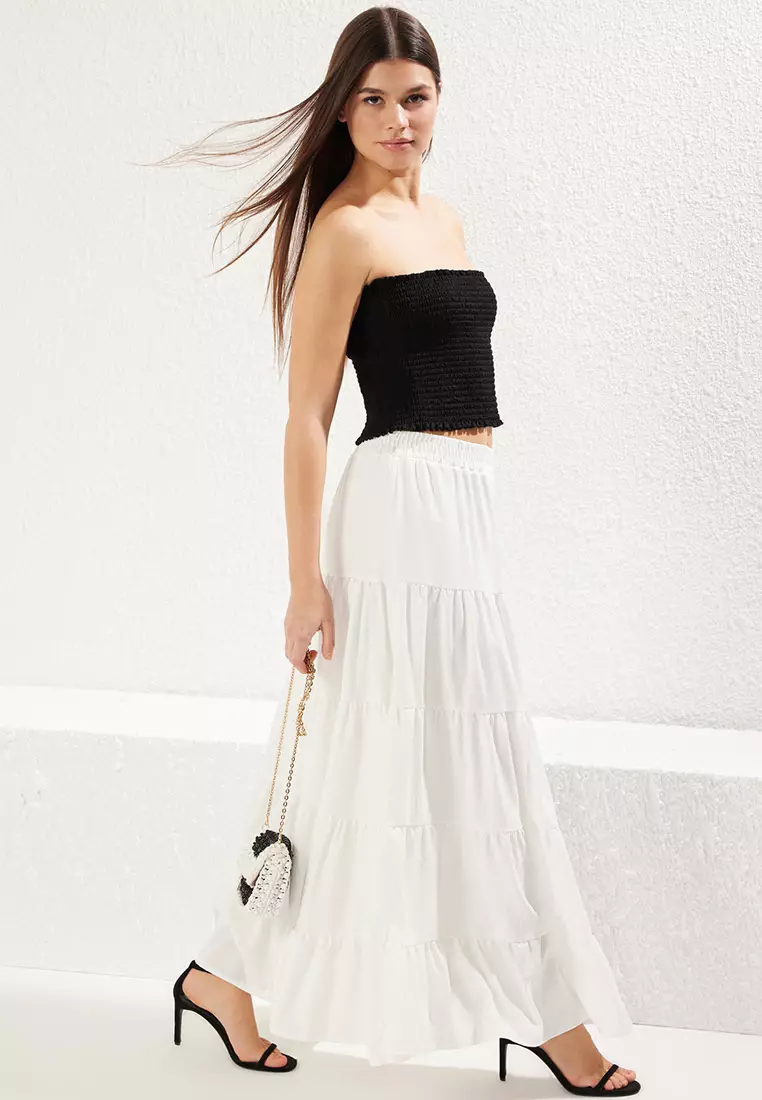Textured Maxi Skirt
