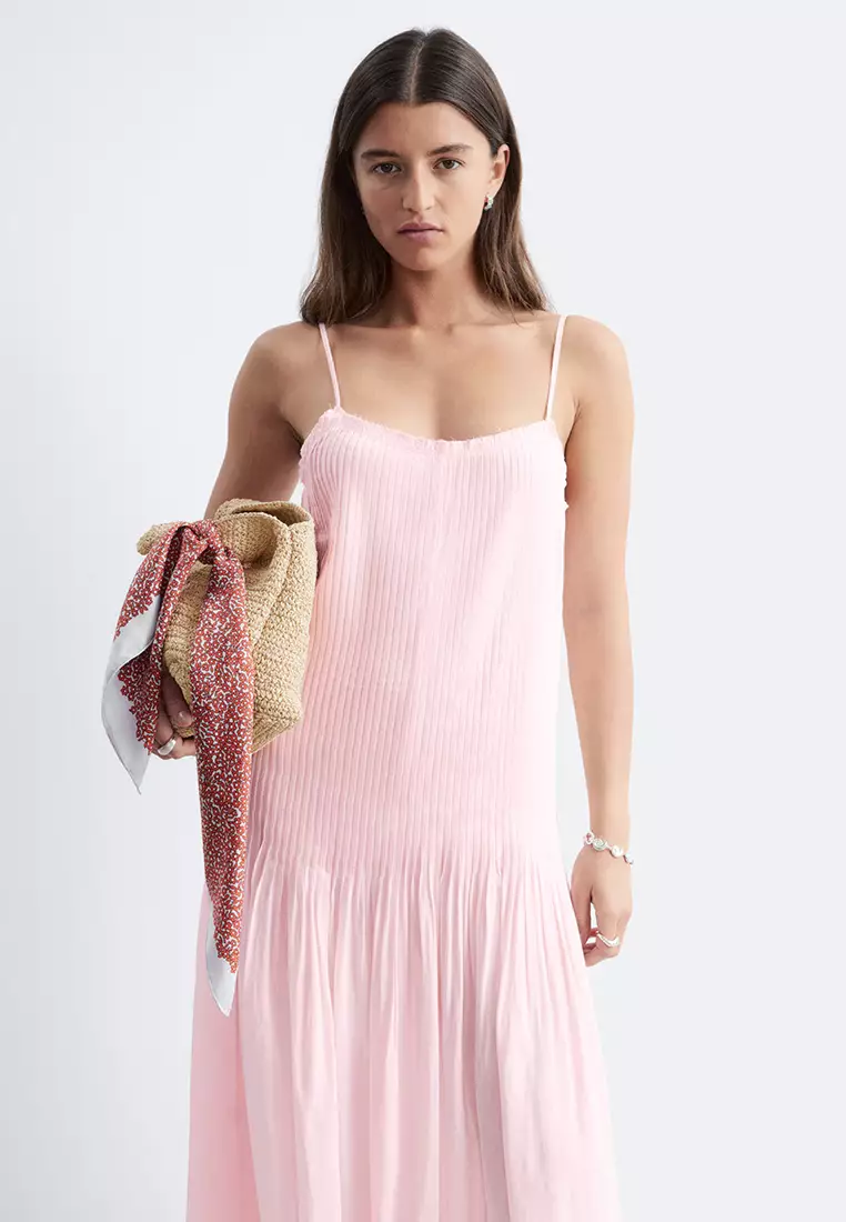 Pleated Bodice Maxi Dress