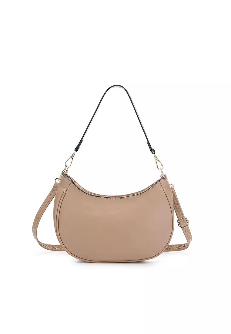 Women's Top Handle Bag / Sling Bag / Crossbody Bag / Shoulder Bag (手拿袋 / 斜孭袋 / 單肩包) - 棕色