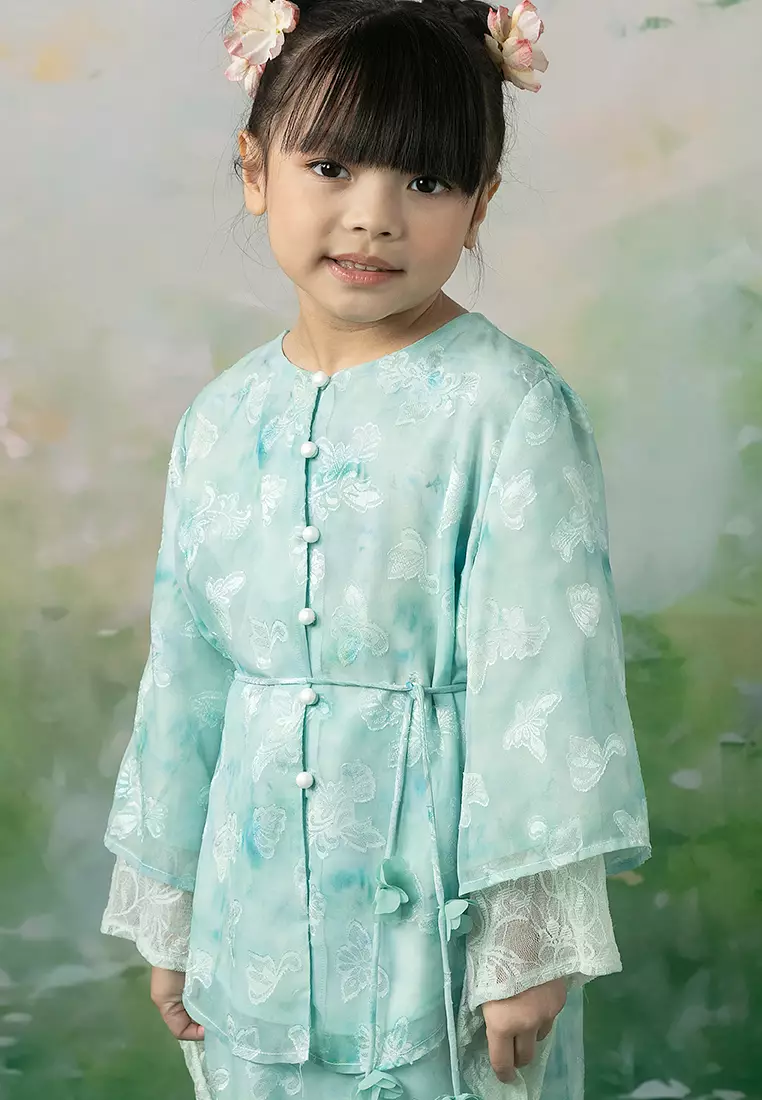 Elena Recycled Polyester Kebaya with Belt Set