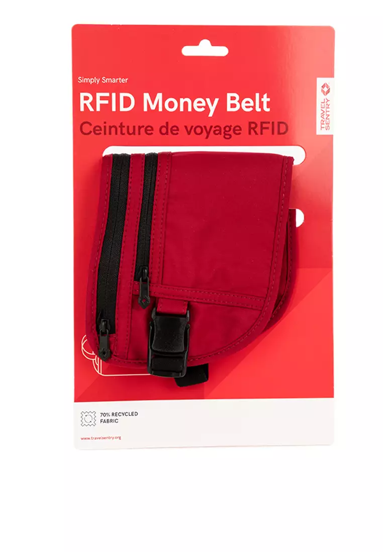 RFID Money Belt Red