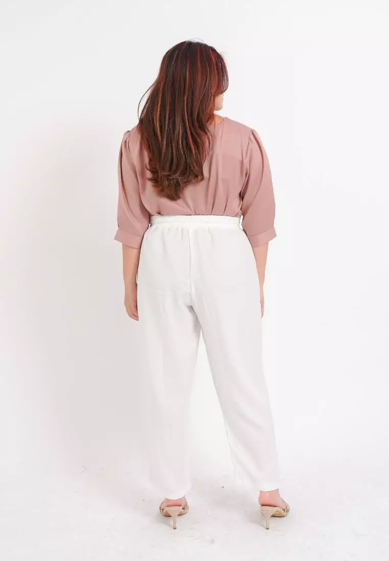Plus Size Pants Yoo Ra Broken White