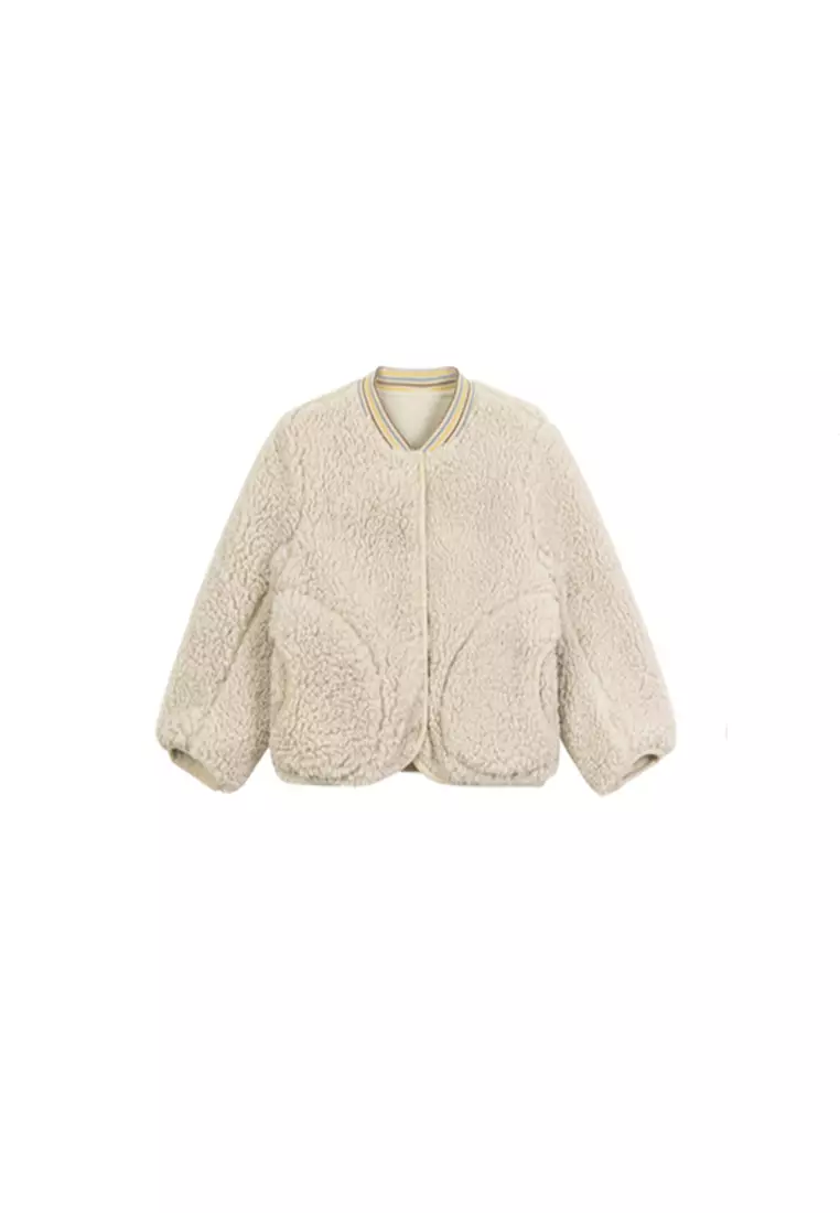 Baseball Collar Wool Warm Jacket