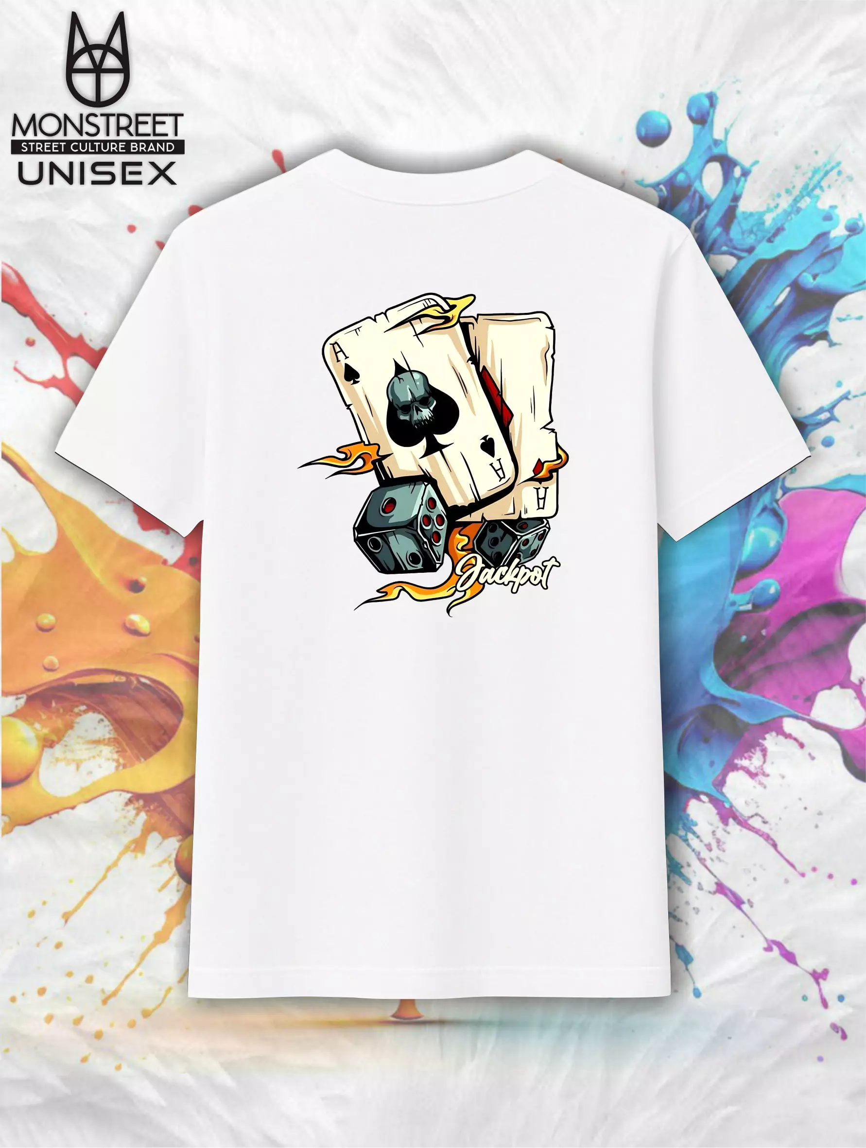 Monstreet Kaos Katun Combed 24S Grafis Reguler Fit Putih Tshirt UTR175 Cotton Combed 24S Graphic Tshirt Regular Fit White Tshirt