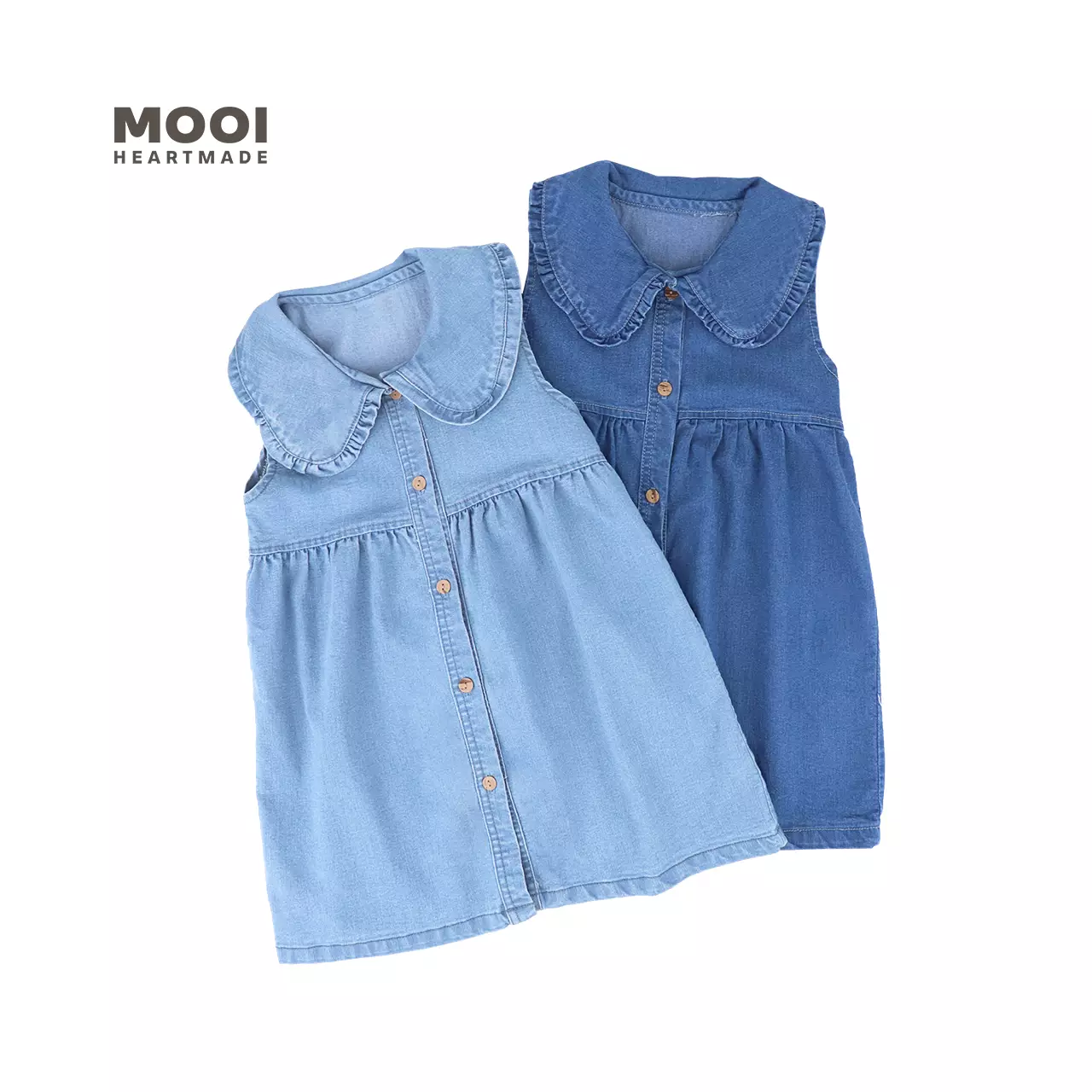 Mooi Dress Jeans Anak Kara Denim Dress - Light Blue
