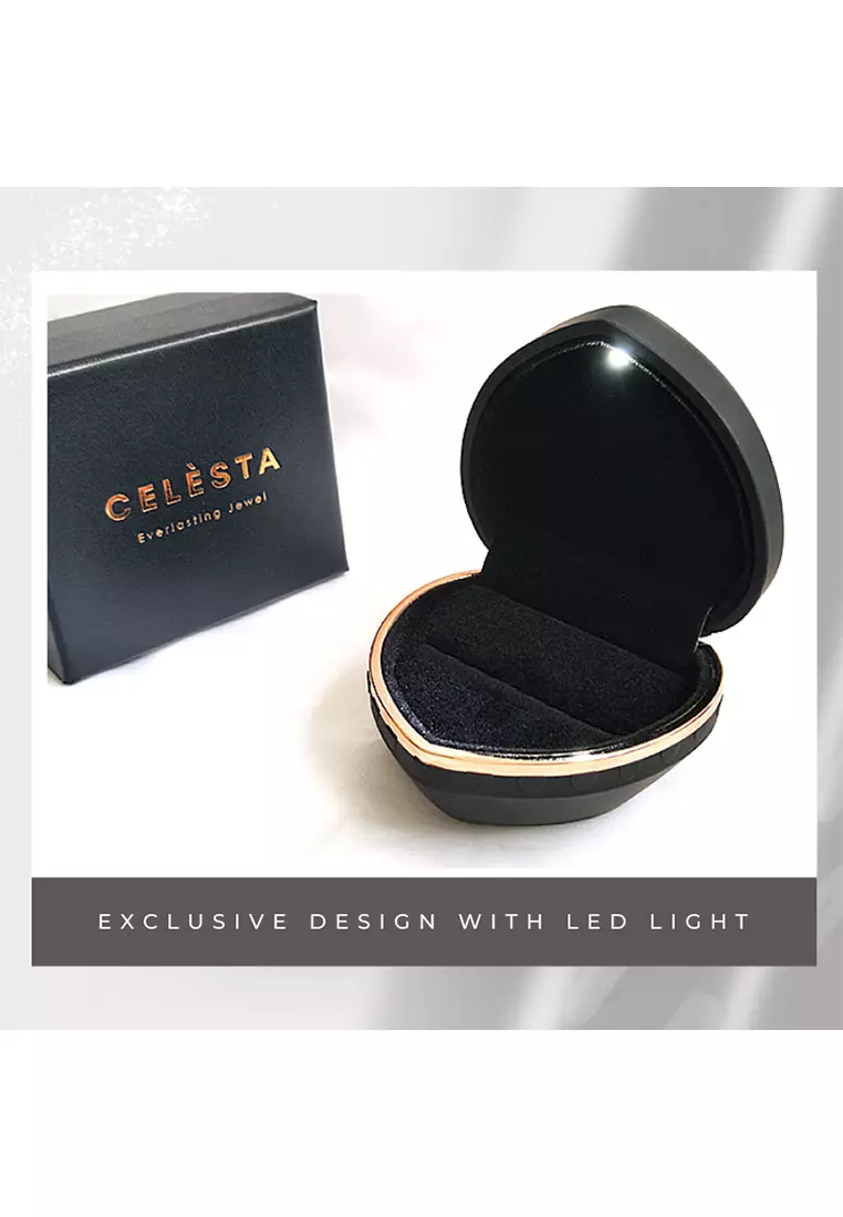 Berlian Moissanite Le Fleur Earring [GRA CERTIFICATE MOISSANITE DIAMOND] - Anting 0.5ct Moissanite Diamond with 925 Silver CELESTA by Her Jewellery