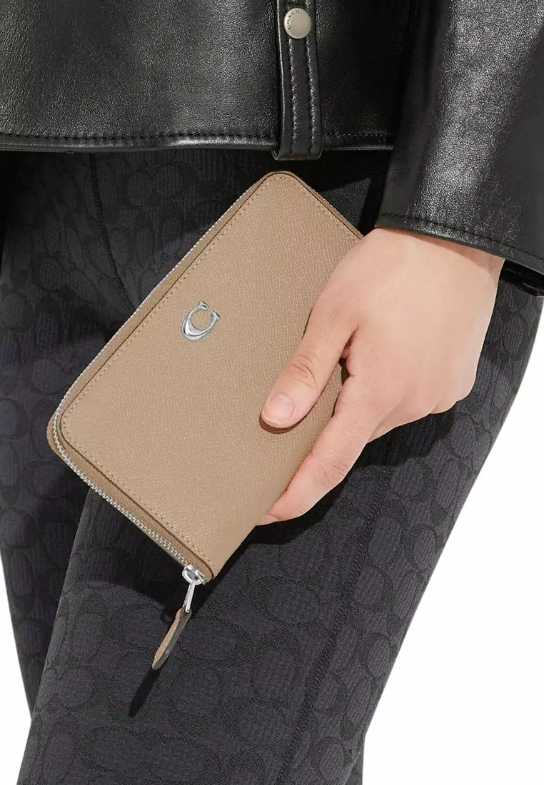 Medium Zip Around Wallet - Taupe