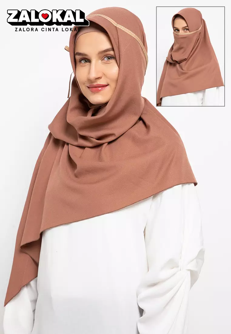 Bruin Niqab Instant Hijab