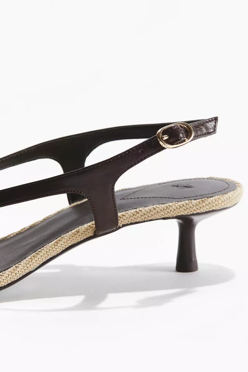 Kitten-heeled sandals