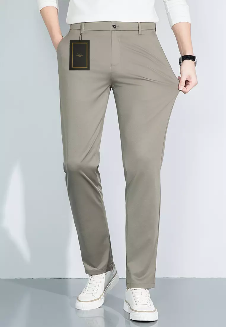 桑蠶絲小直筒西褲 WK-JBD905