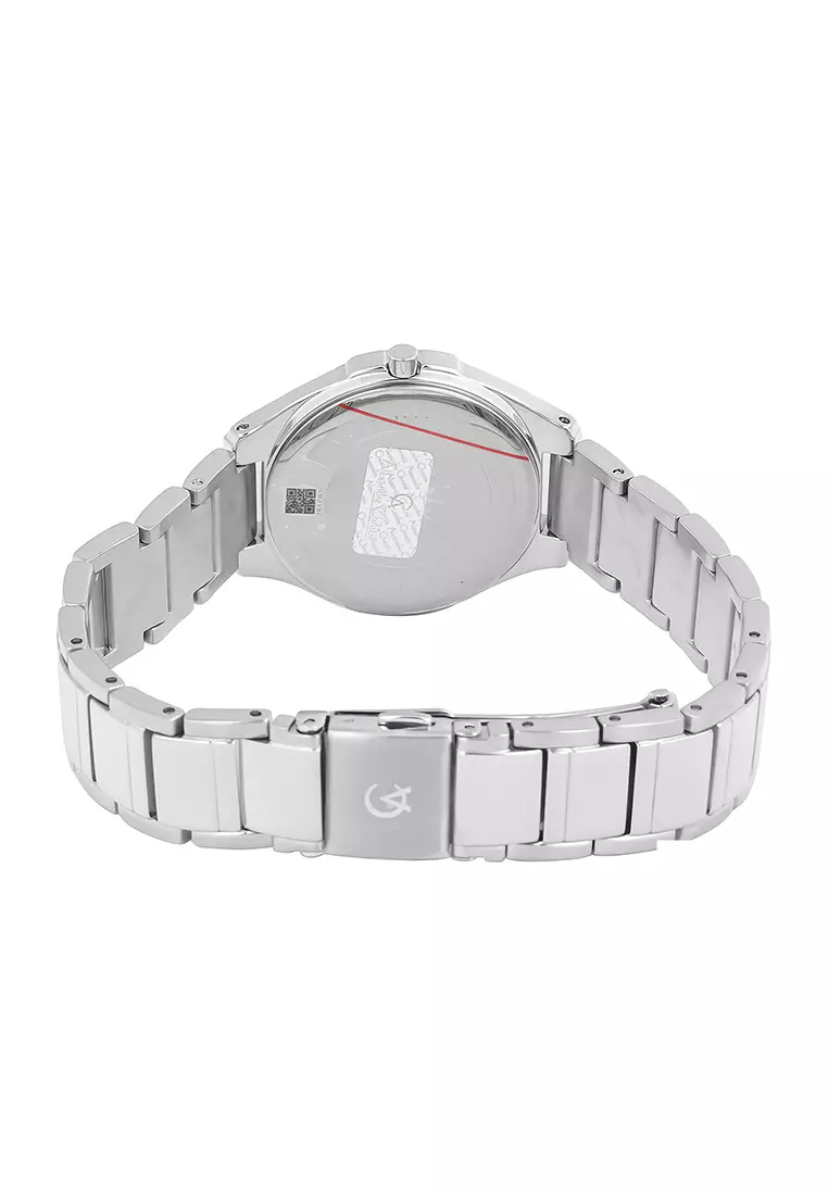 Alexandre Christie Asteria - Jam Tangan Analog Wanita - Silver Case Black Dial Stainless Steel - 8610LHBSSBA