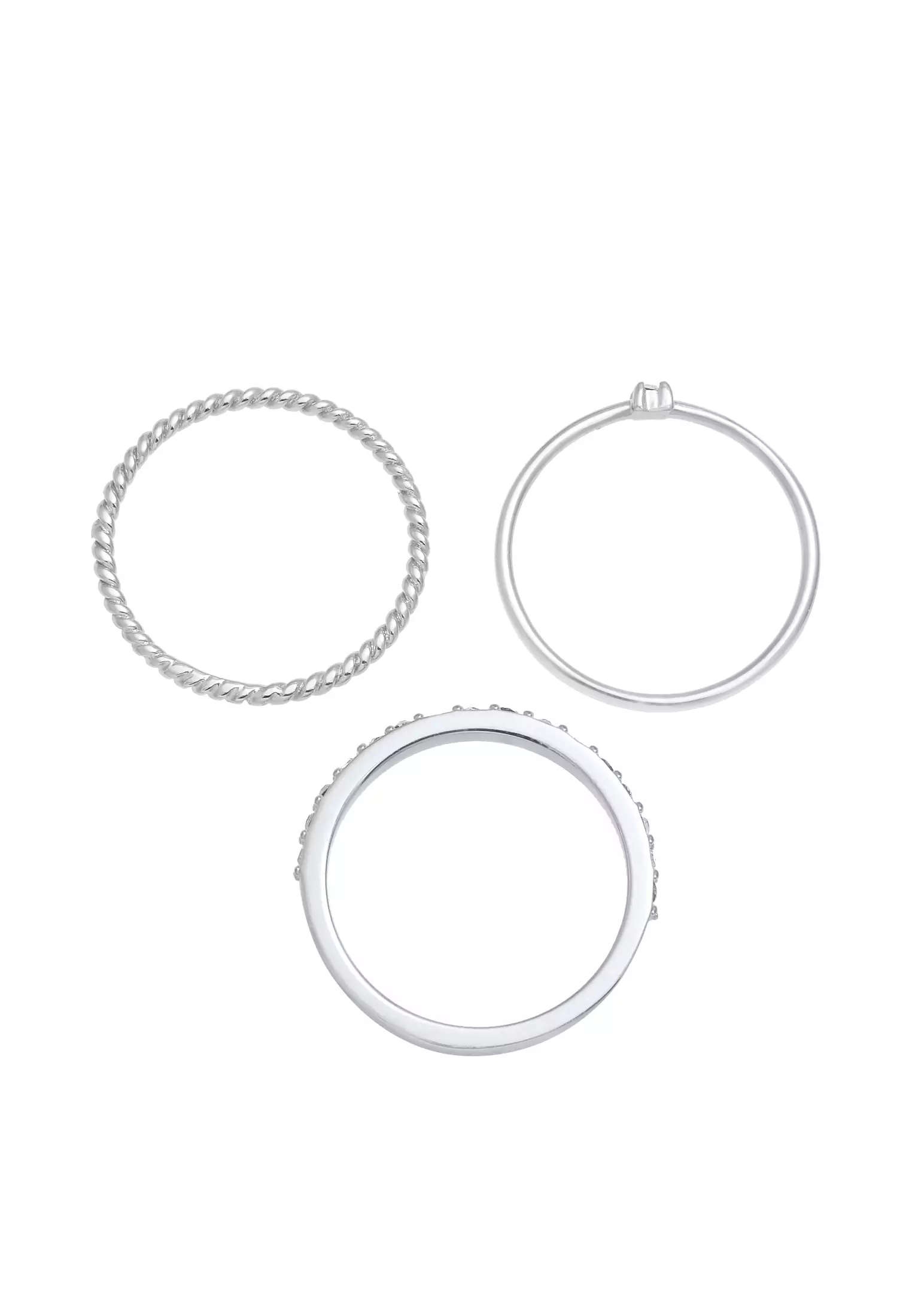 戒指叠戴，优雅节日叠戴造型，饰以施华洛世奇®水晶