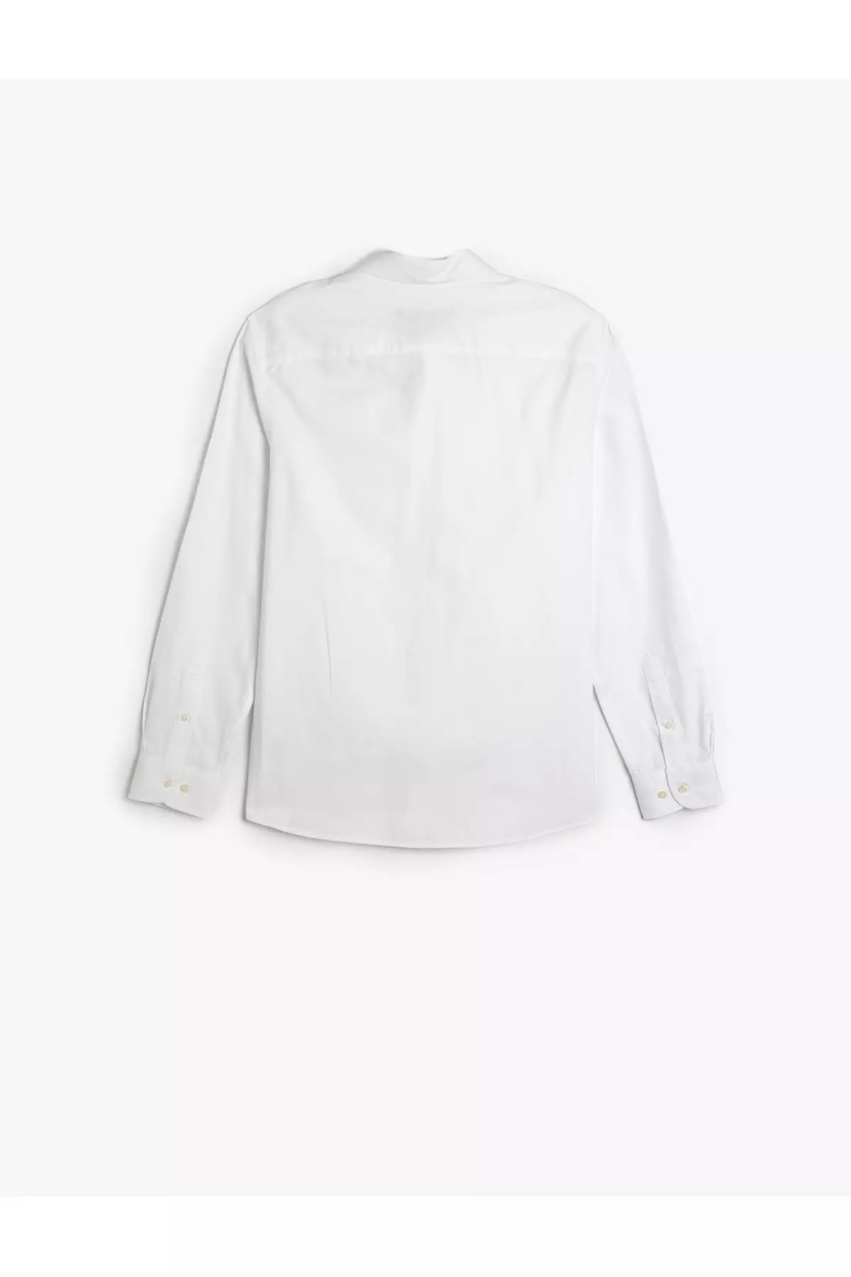 Button Collar Cotton Regular Fit Long Sleeve Classic Shirt