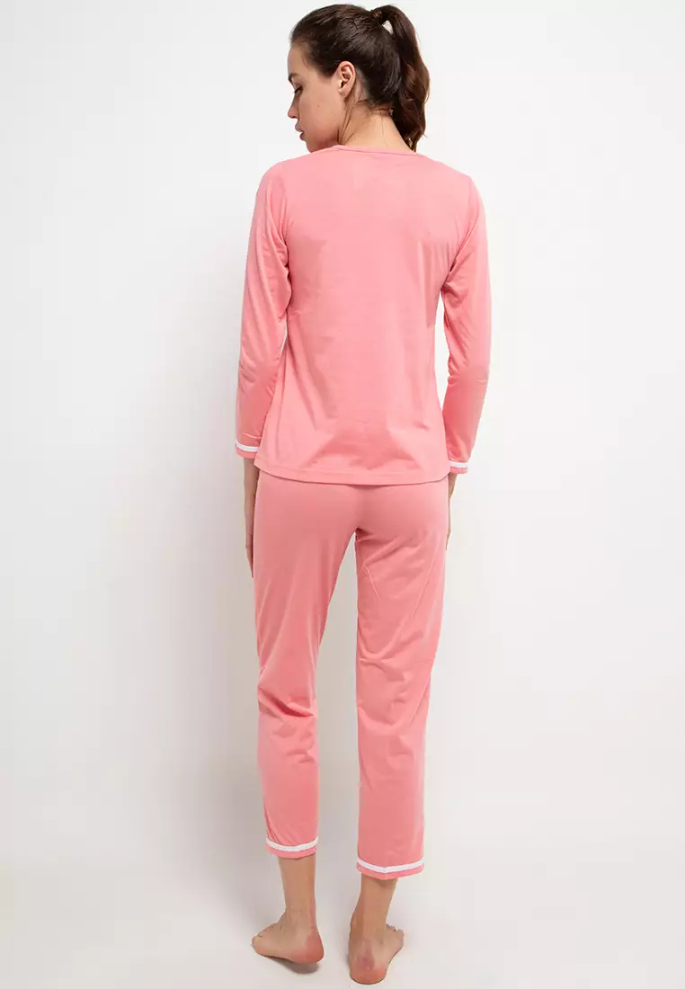 Pyjama Pijama Long Sleeve Long Pants Sleepwear