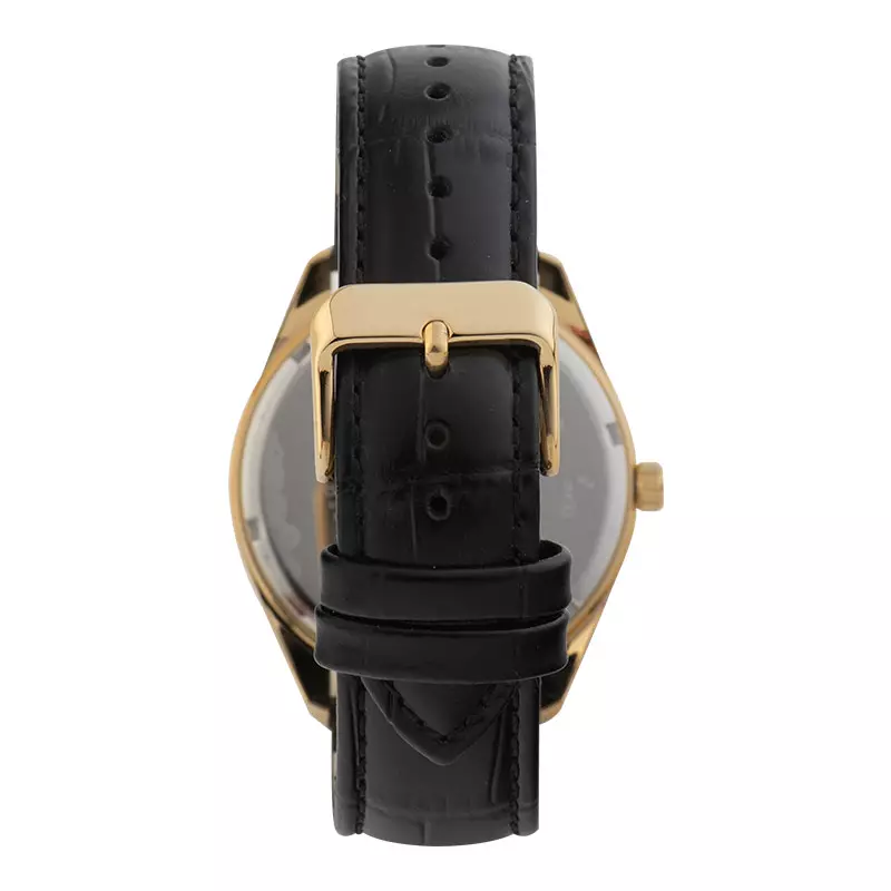 Jam Tangan Pria Alba AJ6196X1 Men Gold Dial Black Leather Strap