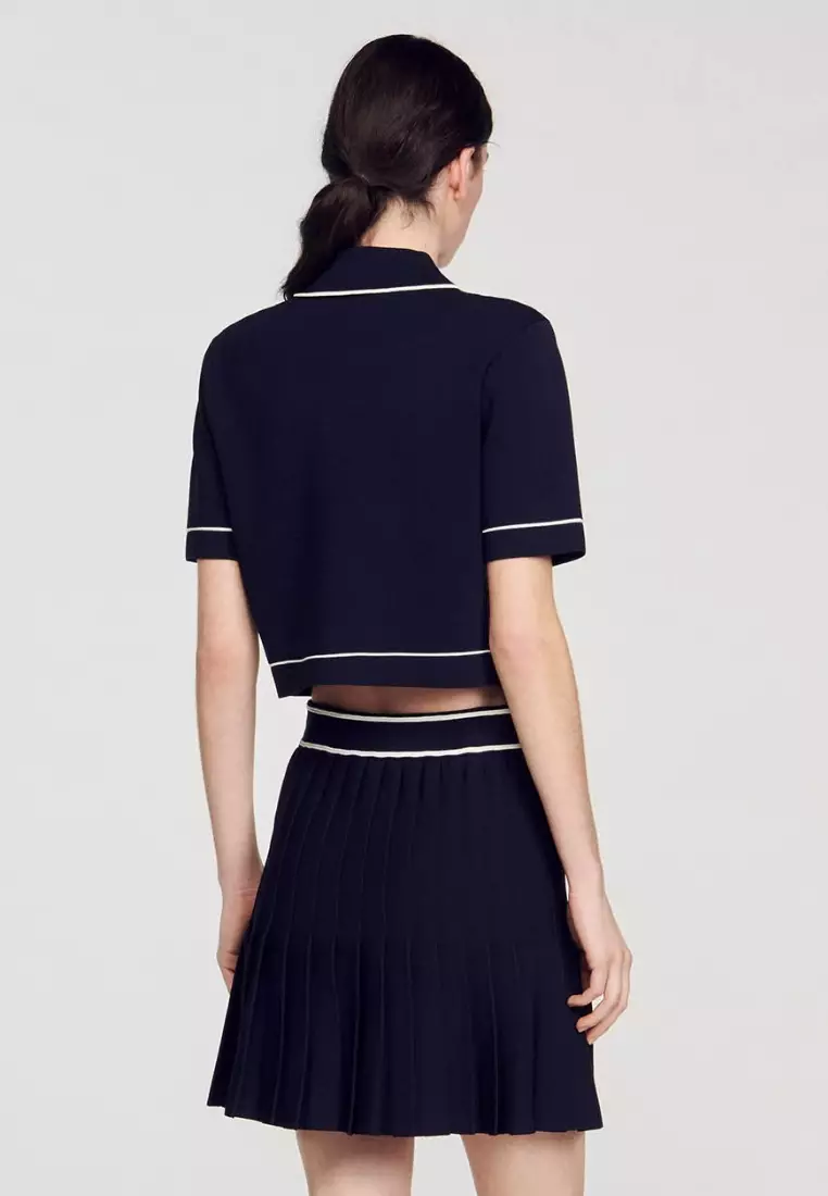 Cropped store polo jumper