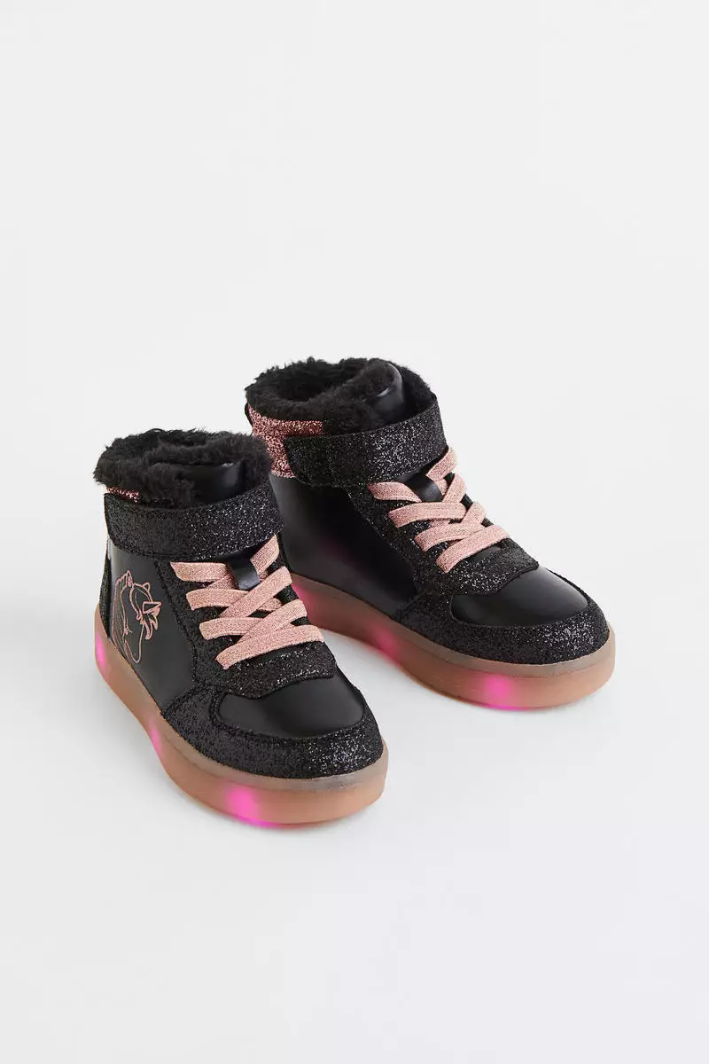 Girls black store hi tops