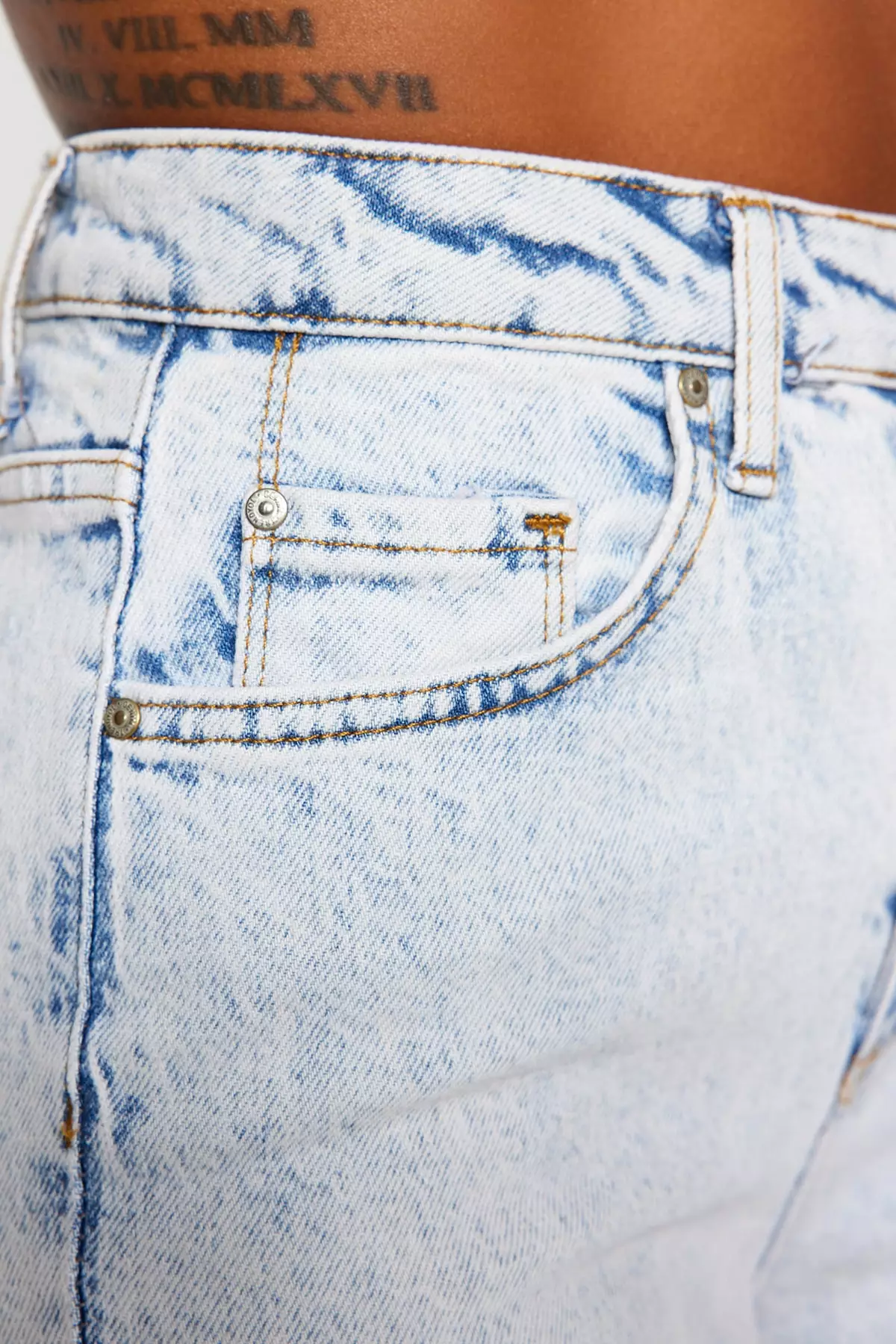 High Waist Slit Slim Jeans