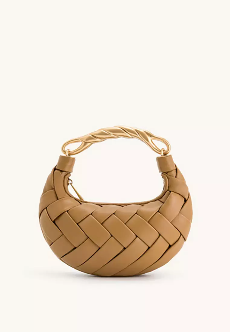 Orla Weave Handbag - Brown