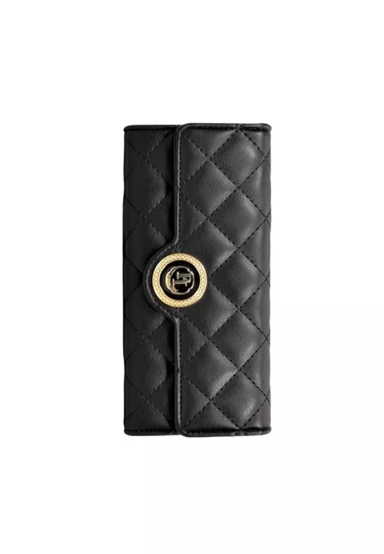 Dompet Wanita Panjang Elenora Wallet Bahan Kulit PU Leather Premium BAEOS ORIGINAL - Black