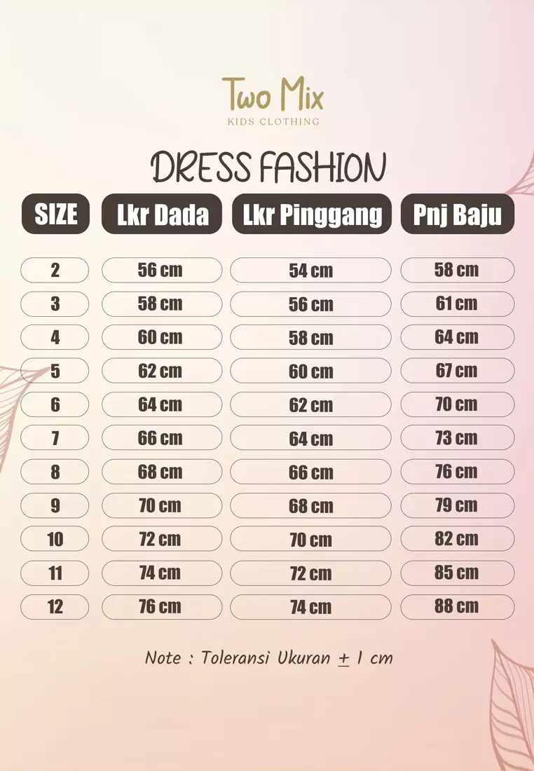 Two Mix - Dress Anak Natal Perempuan - Baju Anak Natal Perempuan 1-12 Tahun 4334