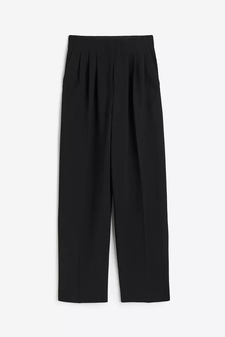 High-waisted tailored trousers