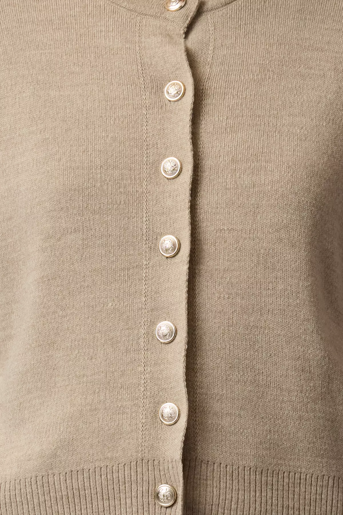 Basic Stone Knitwear Blouse And Cardigan Set