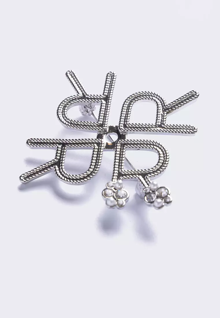 Ria Miranda Silver Alysha Brooch